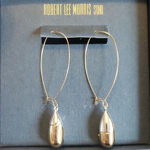 NWT Silver Bullet w/Gold Tip Dangling Wire Earring